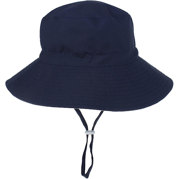 Barnhatt Justerbar Solhatt Andningsbar Strandhatt För Pojkar Flickor_ll Blue 2-4 Years