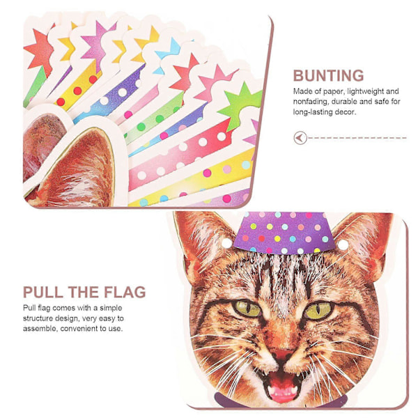 2 st Kat Banner Dekor Djurfest Banner Ornament Temafest Banner