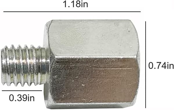 M10 M14 Adapter Vinkelmølle Poleringsadapter Gevind Borbit Interface Konverter Stikforbindelse Elværktøjs Tilbehør Forbindelsesstang, M14 til M10, 1 stk.