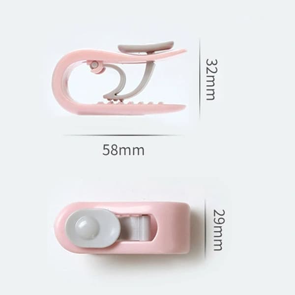 6-delt sæt med dyneclips, dyneholdere, dyneclips, plastikclips og clips.