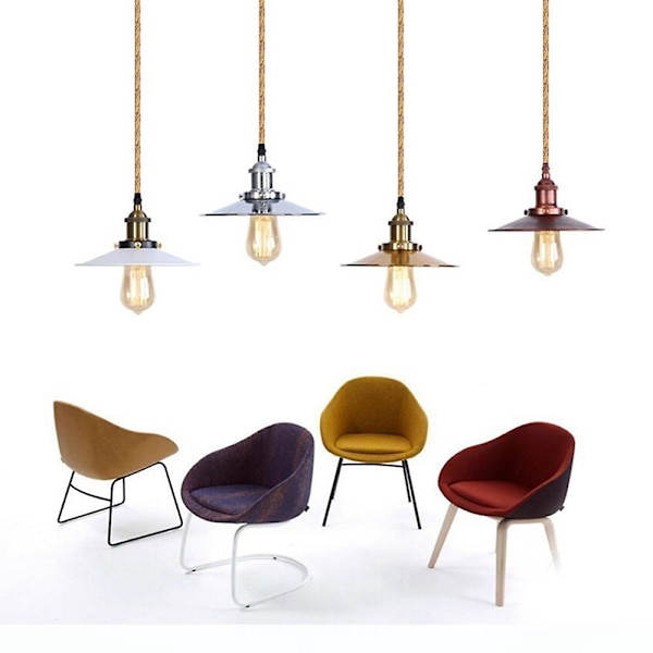 2-leder 3-leder snoet kabel hamp reb elektrisk ledning retro stil kobber vintage lampe ledning vævet tekstil ledning pendel lys ledning 2 Core 12m