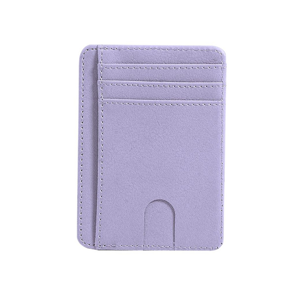 RFID-blocker Plånbok i PU-läder för Korthållare, Present till Kvinnor och Män Purple