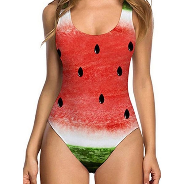 Dametøj 3D Sjov Badetøj Strandtøj - Håret Bryst, Ananas, Enhjørning Print Red L