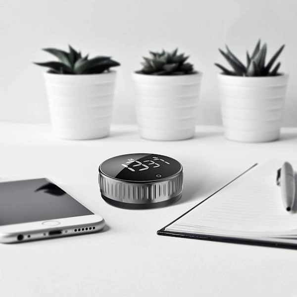 Digital kjøkkentimer med magnetisk feste, kjøkkenvekkerklokke LCD-skjerm, timer eggtimer, ideell for matlaging, baking, studier, etc