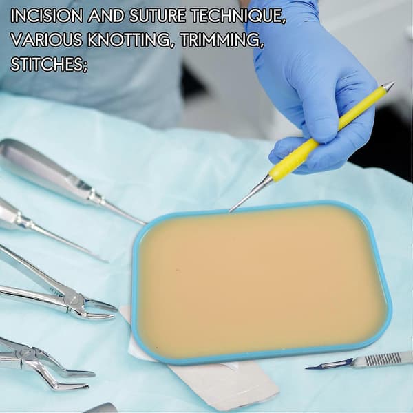 Incision Silikon Sutur Träningsplatta Öva Människohudsmodell