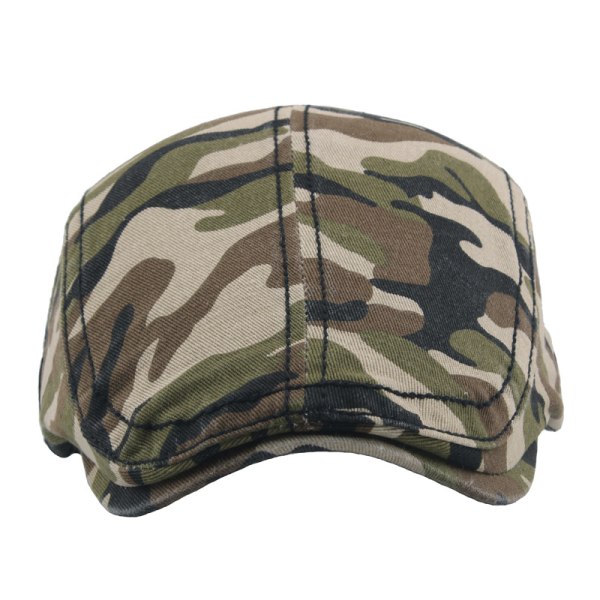 Bomulls kamuflasje Beret Driver Cap Newsboy Hat for Men Damer 4 farger er tilgjengelig
