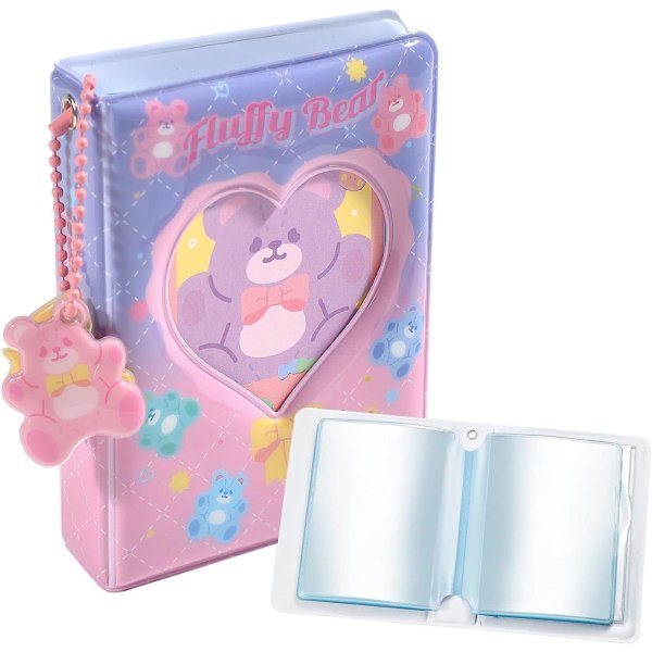 3 Tuuman Mini-valokuva-albumi 40 Taskua Business Card Storage Love Heart Hollow Photo Card Holder