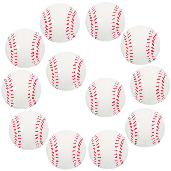 12 stk. elastiske baseballbolde, fleksible baseballbolde, småbørnsbaseballbolde, fidget-baseball, hoppebold