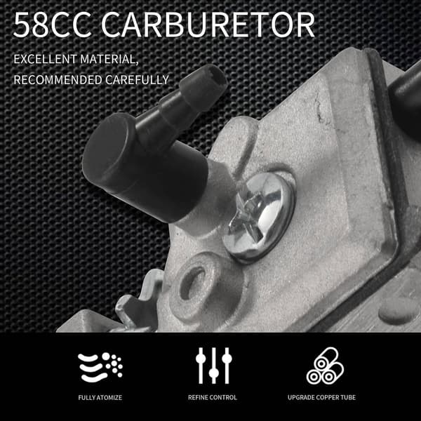 Kædesav Karburator Til Have Kædesav 45cc/52cc/58cc Have Værktøj Dele silver