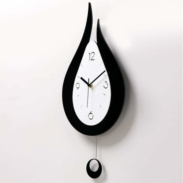 Silent Wall Clocks Vanndråper Swing Veggklokke Moderne Design Nordisk Stil Stue Veggklokker