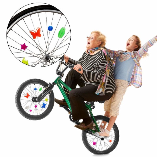 Cykel Eger Perler, Cykel Hjul Klip Farverige Plastik Klip Eger Farverige Plastik Klip Eger til Børn, Perler Stjerner, Tilfældige Farver