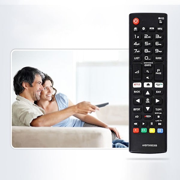 Smart-fjärrkontroll för LG Smart TV HD, LG Full HD LED och LG Smart Remote-knappar AKB75095308 43UJ6309 Black