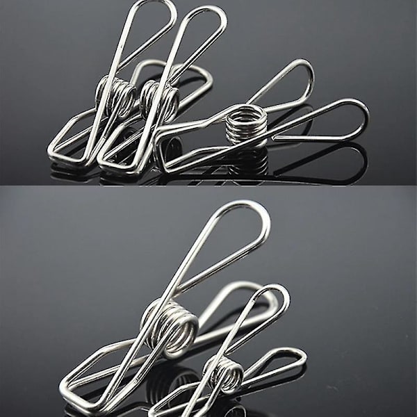 Rustfrit Stål Clips Tøj Klemmer Pegs Holdere Tøj Klemmer Forsegling Husholdning Tøj Klemmer Clips F