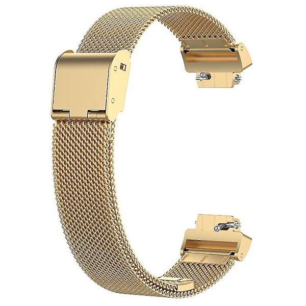Fitbit Inspire 3 Rem Sort Urremme i Rustfrit Stål med Fint Masket Design og Spænde - Guld