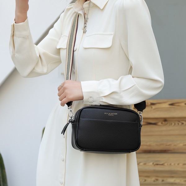 Väskor med bred axelrem axelremsväska kvinnor liten läder crossbody väska kvinnor liten handväska kvinnor/Casual axelremsväska, axelremsväska