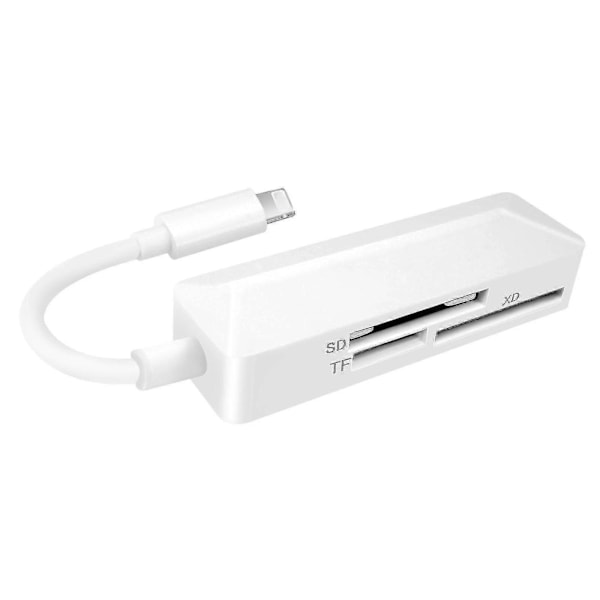 IOS 8-pins Kortlæser Tfsd Xd 3 i 1 Kortlæser til Laptop Telefon Tablet