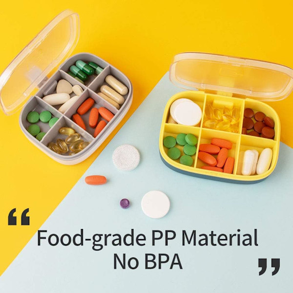 Pillerlåda 7 Dagar 7 Fack Plast Pillerlåda Bärbar Medicin Dispenser