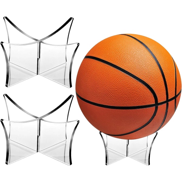 3st Basketställ Stativ Fotbollsstativ Akryl Ball Display Stand Transparent Basket Fotboll