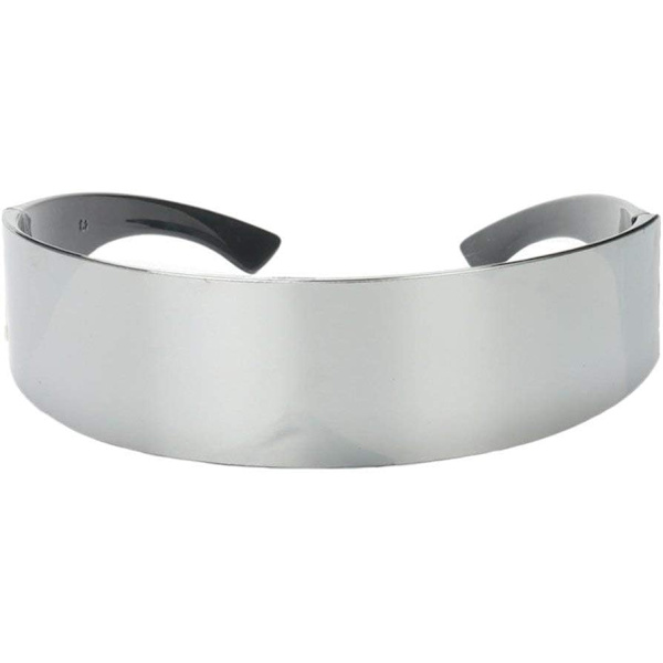 Kreative Monoblock Shield Speilbriller Kule Futuristiske Soldatbriller Klesopp Partykostyme Briller (1 stk)