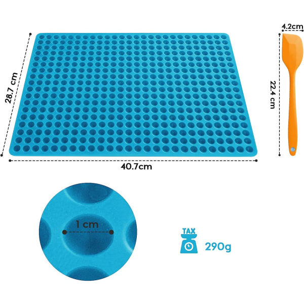 Silicone Baking Mat Dog Biscuits Candy Mold Mini Round Dog Cookie Baking Mat Non-stick Mold, 16 "x 11"