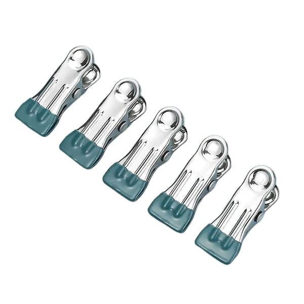 20 stk rustfrie stålklesklyper Multipurpose klesklyper Metall tørkeklyper Blue