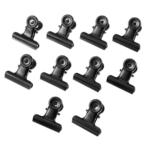 10 stk. metalgreb clips rustfrit stål billetclips kontorartikler regninger metalclips