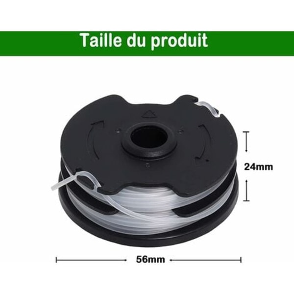 Sett med 6 erstatningsspoler for Parkside PRTA 20-Li C3 IAN351753 batteridrevet buskryss