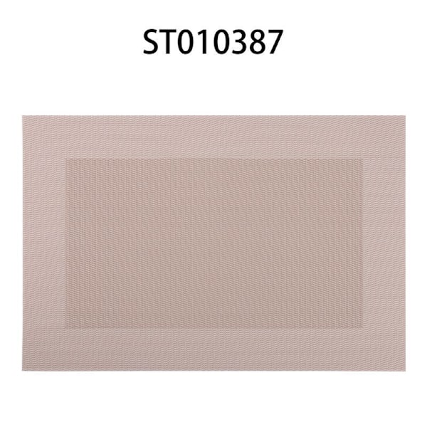 6 st Teslin Europeiska moderna enkla diagonala västerländska middagsmattor pvc vävda enkel dubbel ram duk bordsmattor bordstabletter ST010387