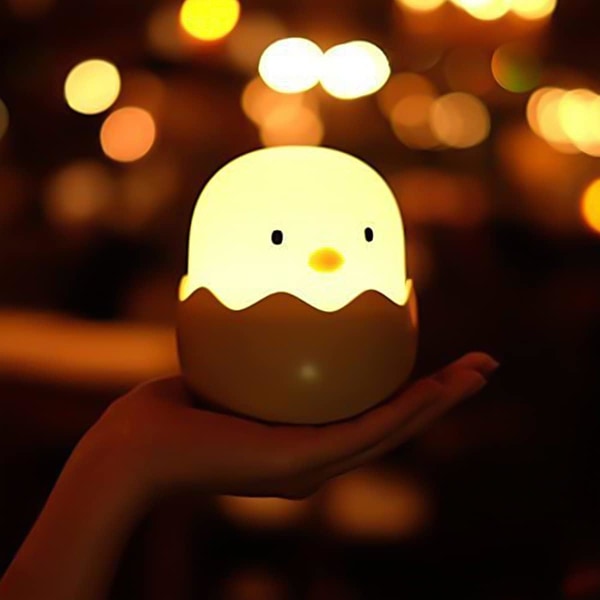 LED-natlys børn, natlampe baby-natlys-stil lysdæmpbar touch-lampe til babyværelse (varm hvid)
