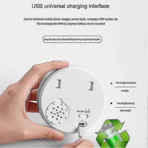 (NY) Bevegelsessensor Nattlys for barn med USB-lading - UK Smart Soveromslampe