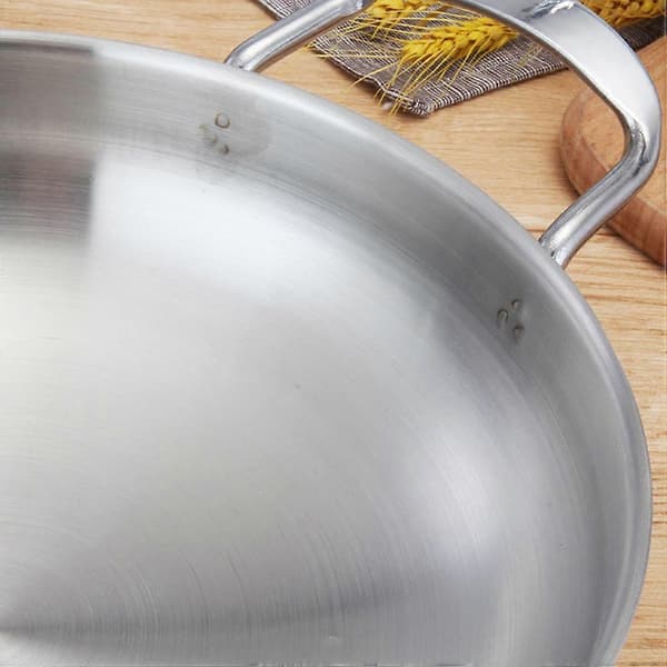 Mini Chef's Classic Rustfrit Stål Hverdags Gryde Kogegrej - Indvendig Diameter 18cm (Sølv)