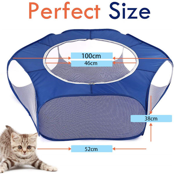 Vikbar Lekhage för Smådjur Bur Tält Bärbar Hamster Lekhage Marsvin Lekhage Pop Up Träningsstaket för Hund Katt Kaniner Hamster