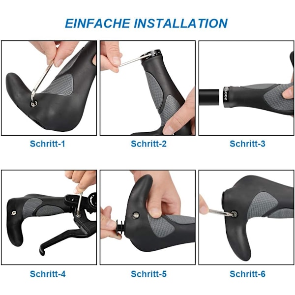 Cykelgreb Ergonomiske cykelgreb til enhver cykel - Styrgreb for et perfekt greb Sikkerhed anti-slip cykelgreb MTB greb