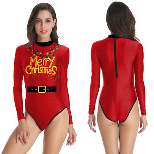 Dametøj En-delt Badetøj Sjove Jule Badetøj Badetøj Monokini SB120-1024 L to XL