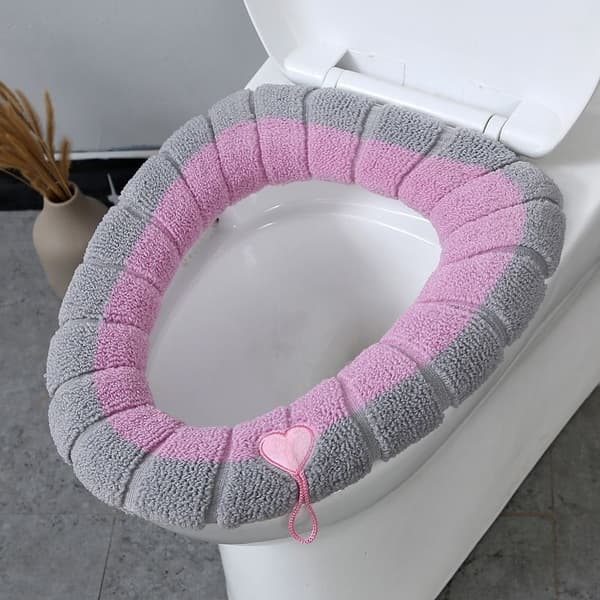 (NY) 4-pak varmt elastisk toilet universelt vaskbart toiletsæde