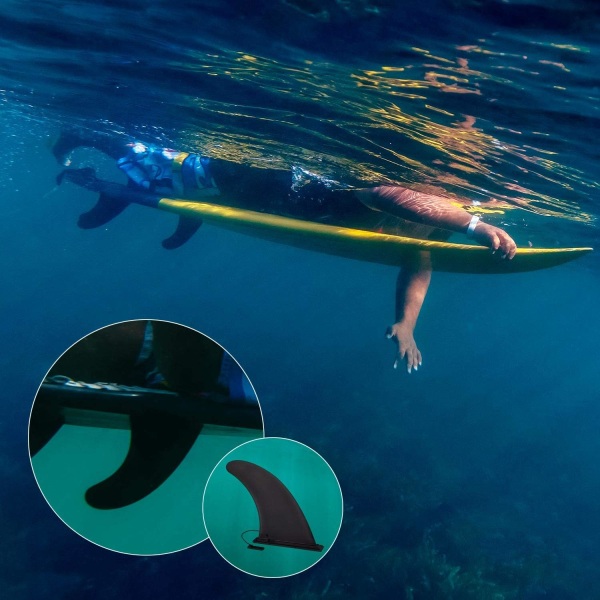 Avtakbart universal, nylonforsterket trygt surfebrett, tilbehør for erstatning av surfebrettfinner, egnet for oppblåsbar kajakk, langbrett