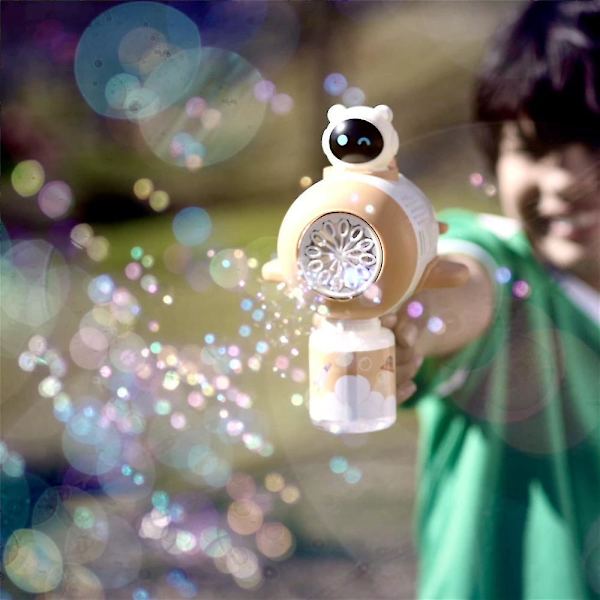 Bubbelpistoler med Bubbelvätska, Bubbelmaskin, Blåsare, Bubbelpistol för Barn, Utomhusaktivitetsbubbelleksaker, Perfekta Presenter Khaki