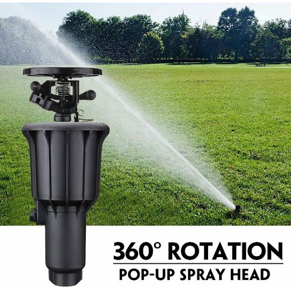 Vandingsanlæg Mist Sprinkler Auto-Rotation Pop-Up Sprinklerhoved Udendørs Have Græs 1/2/3/4 Tommer Indbygget Dysespids