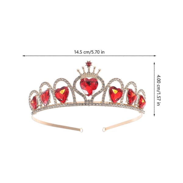 Rødt hjerte-tiara Descendants hjertekrone hårsmykker brudekrone