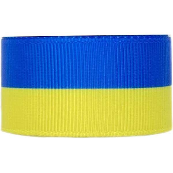 Generisk flagband för pyssel | Blått & Gult Randigt Band för Korttillverkning, Hårsnoddar, DIY, Kläddekorationer, 6 yards