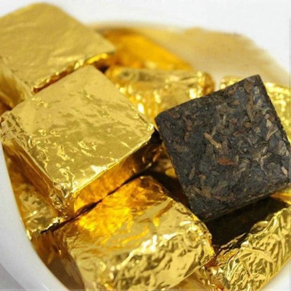 200 st Aluminiumfoliepapper Guldfoliepapper Omslagspapper Presentförpackning Apelsinskal för Förpackning Choklad (Gyllene)