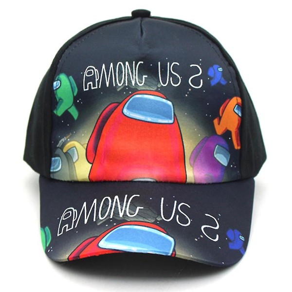 Among Us Cartoon Print Barnhattar för Barn Hippie Justerbar Casual Solskyddsmössa Trucker Cap för Pojkar Flickor C Pattern