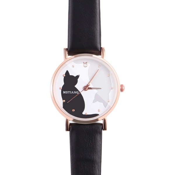 Tyttöjen kellot - Söpö sarjakuva kissan rannekellot Tyttöjen kvartsikellot Naisten kellot Analogiset watch