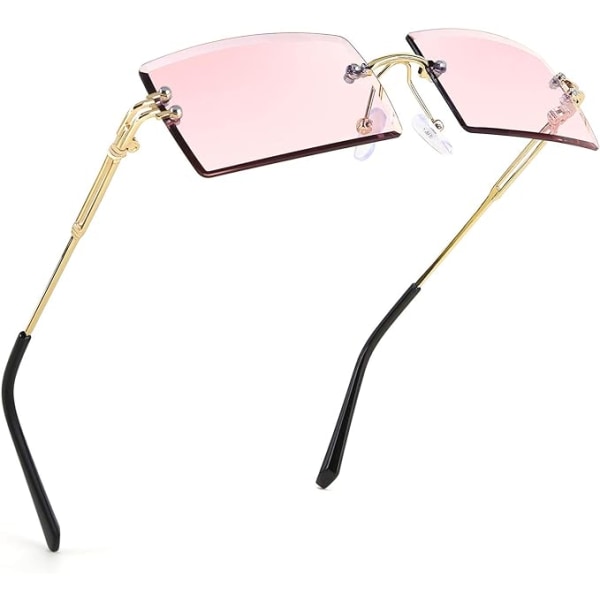 Rektangulære solbriller UV400 beskyttelse liten innfatning Vintage mote kvadratiske solbriller for kvinner menn