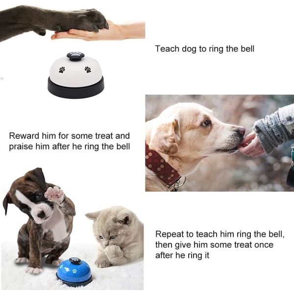 Pack Hund & Katt Toaletträning Klockor Dörrklockor för Potträning Kommunikation med Stor Knapp och Katttass Mönster