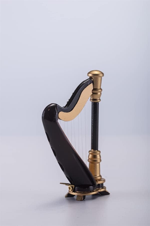 Miniharpemodel med gaveæske Mini musikpynt Pyntegave