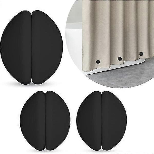 6 stk. Dusjforhengvekter, ruster aldri black