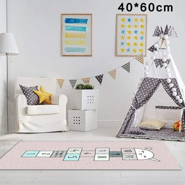 Hopscotch-laskupeitto värikkäällä piirrosanimaatiokuviolla, lapsille liukumaton leikkialusta, pehmeä lattiamatto