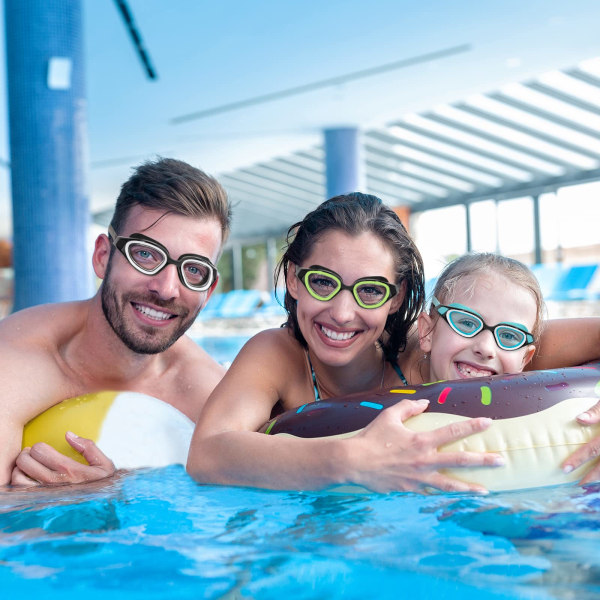 Svømmebriller voksne for menn og kvinner, unisex dykkerbriller voksne med antidugg-linser, UV-beskyttelse, lette linser, stor innfatningsprofil