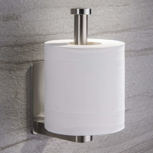 Itsestään liimautuva wc-paperiteline, seinäkiinnitys, poraamaton, ruostumaton teräs, wc-paperiteline